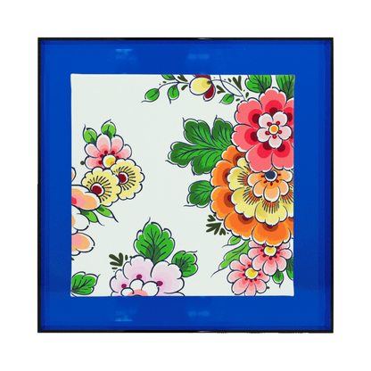 Delftsblauwe bloemen in kleur - 4